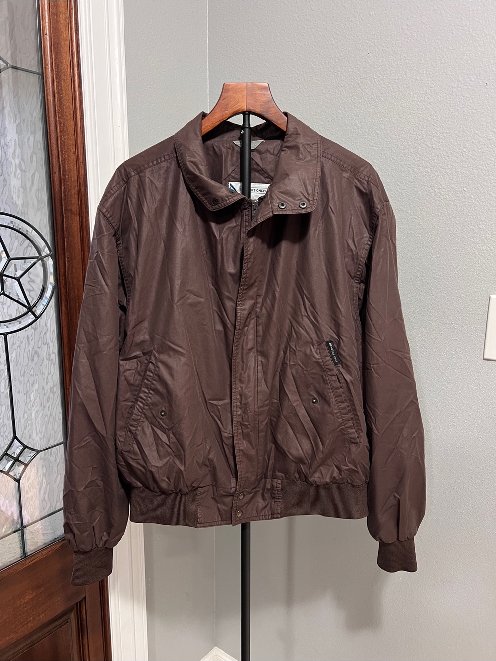 VTG 80s Members Only Brown Bomber Jacket Mens XL 46